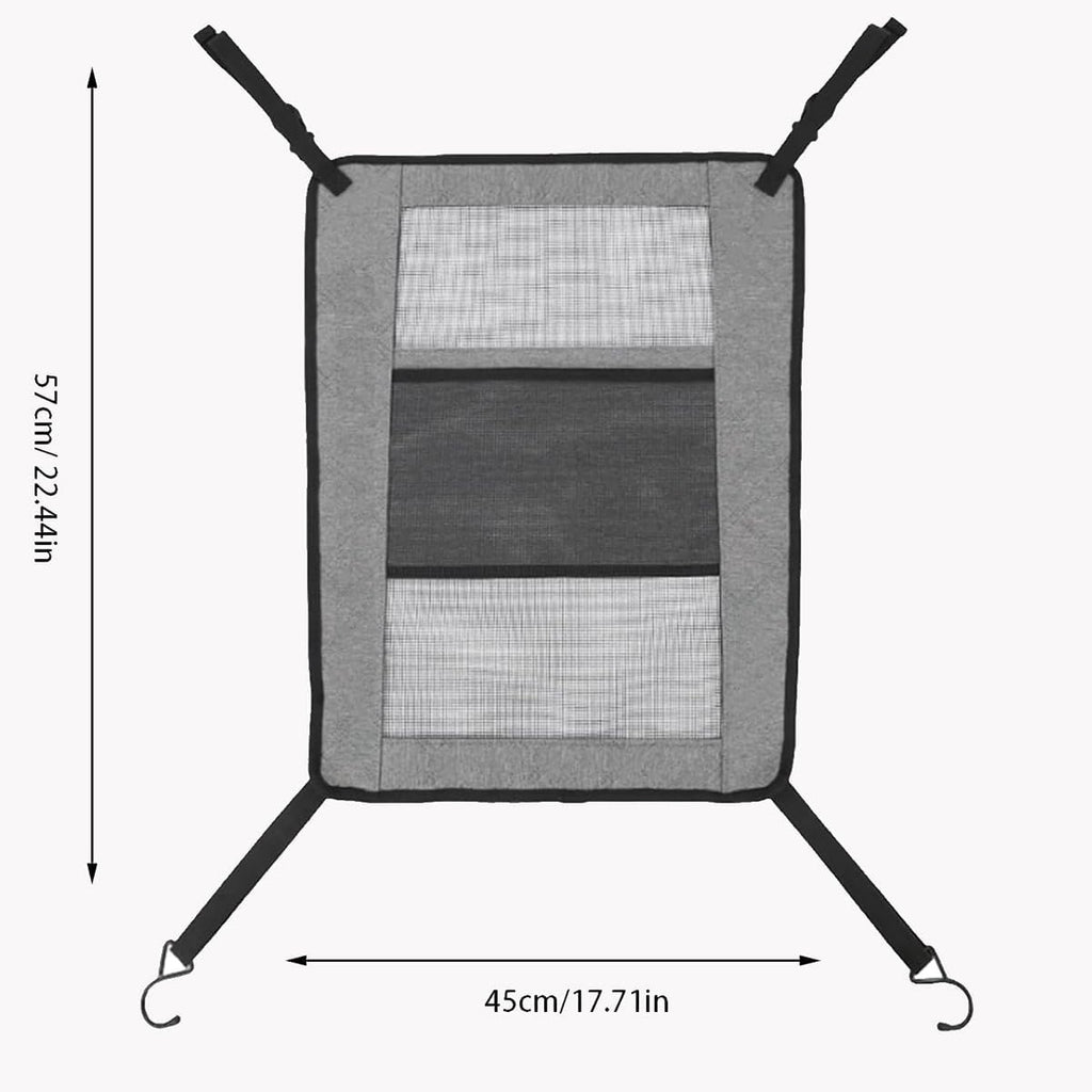 Dog Car Backseat Barrier for Ford Explorer EV 2024-2026, Pet Divider Adjustable Mesh Barrier with Storage Bag, Pet Car Barrier, Fits Most Cars SUVs Trucks,B Grey