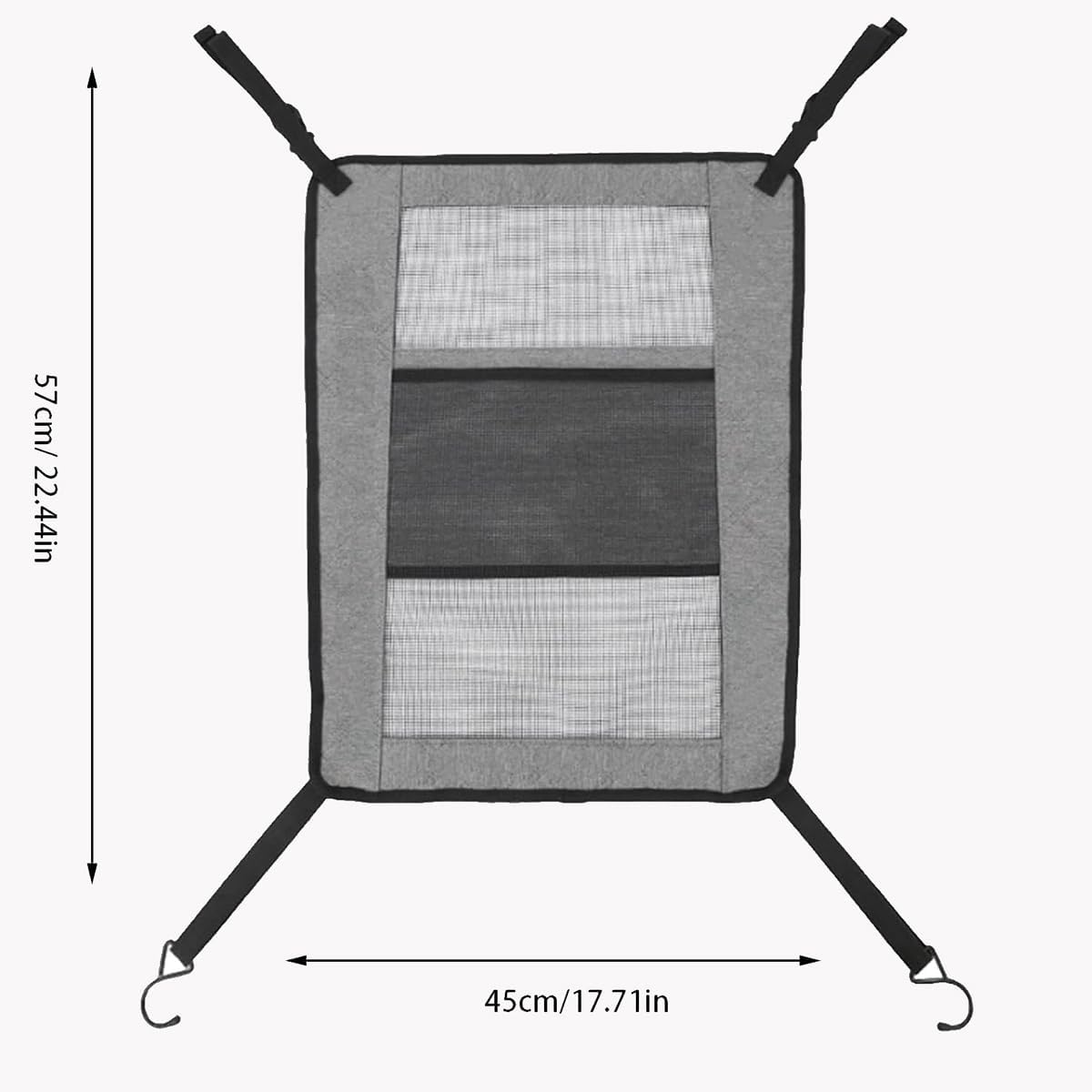 Dog Car Backseat Barrier for Ford Explorer EV 2024-2026, Pet Divider Adjustable Mesh Barrier with Storage Bag, Pet Car Barrier, Fits Most Cars SUVs Trucks,B Grey