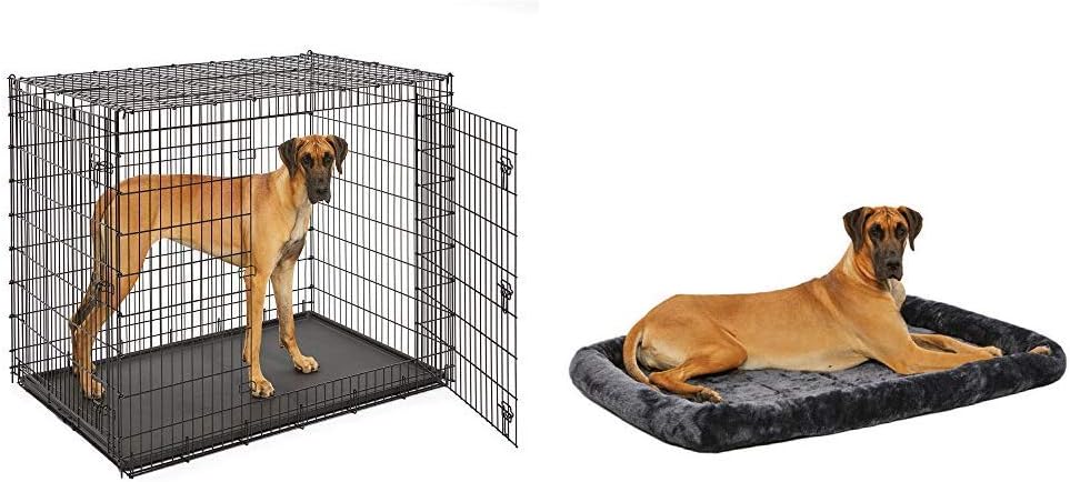 MidWest Homes for Pets XXL Giant Dog Crate w/ Matching Crate Bed