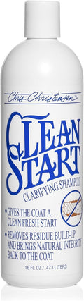 Chris Christensen Clean Start Clarifying Dog Shampoo - Pro-Vitamin Formula That Won’t Strip The Coat! Removes Product Build-up, Waxes, Oil and Dirt (16 Ounces)