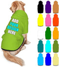 Personalized Dog Hoodie Customized with Name Photo Pet Warm Sweater Hoodie for Medium Large Dogs & Cat Puppy, YellowGreen, L