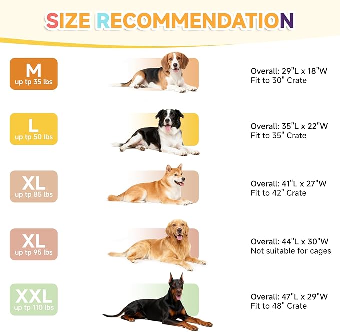 XXL Dog Bed for Large Dogs, Waterproof XXL Dog Crate Pad with Orthopedic Egg Crate Foam Reversible & Washable Cover, Egg Crate Foam, Anti-Slip, 47" x 29", Gray