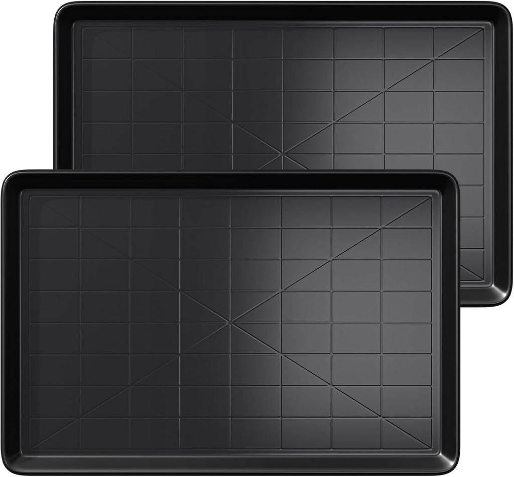 Holiwei 35.4" 2PC Dog Crate Tray Replacement fit for Metal Dog Crate Dog Cage Pans Plastic Tray