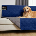 GORILLA GRIP Waterproof Bed Cover for Dogs, 82x68, Gripped Slip Resistant Backing, Leak Proof Washable Dog Blanket Covers Sofa, Couch, Sectional, Crate, Car, RV Seats, Pet Puppy Essentials, Navy Blue