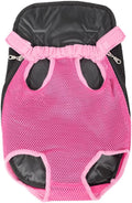 Leconpet Pet Carrier Backpack, Legs Out Adjustable Pet Front Cat Dog Carrier Backpack, Easy-Fit Dog Travel Backpack Carrier for Hiking Camping for Small Medium Puppies Cats (Fuchsia, S)