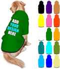 Custom Dog Hoodie Personalized Photo Text Logo Name Dog Clothes, Soft & Warm for Puppy Sweatshirt Hooded for Small Medium Large Dogs Girl/Boy Cats/Kitten, Green, M