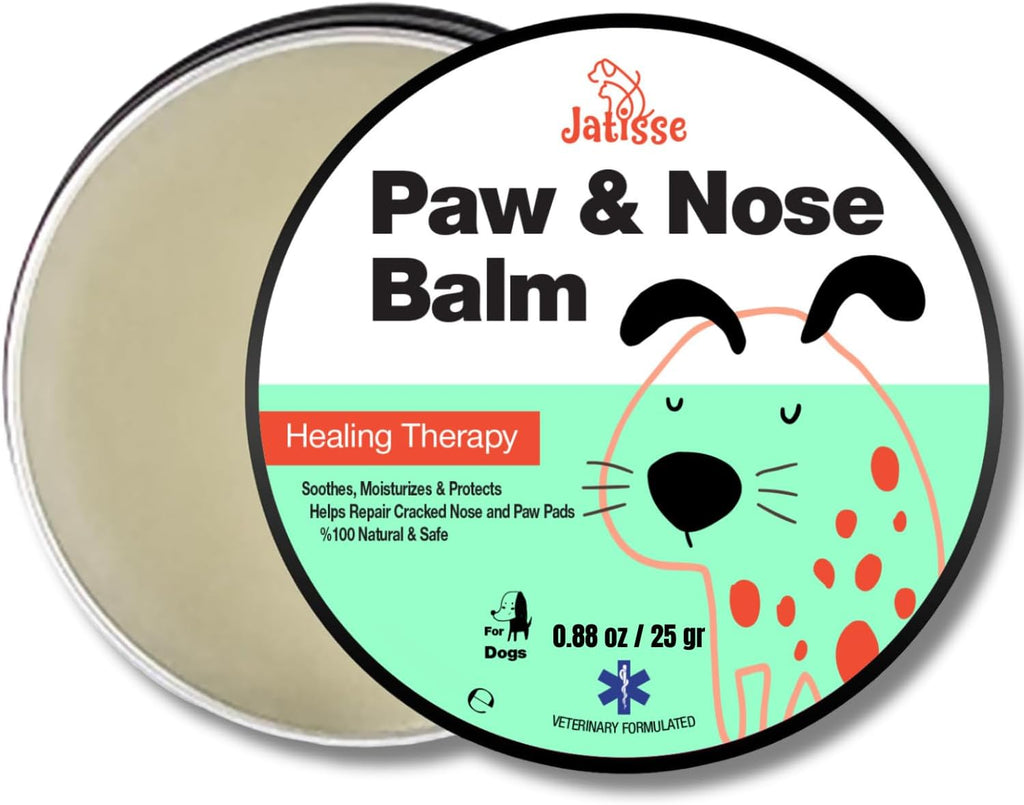 Dog Paw Pad Balm | Paw & Nose Care for Dogs | All-Natural Ingredients with Vitamin E | Heals, Repairs & Restores Paws, Nose, Elbows and Wrinkles (0.88 oz / 25 gr)
