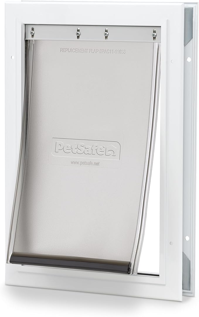 PetSafe Freedom Aluminum Pet Door for Dogs and Cats, Medium, White, Tinted Vinyl Flap