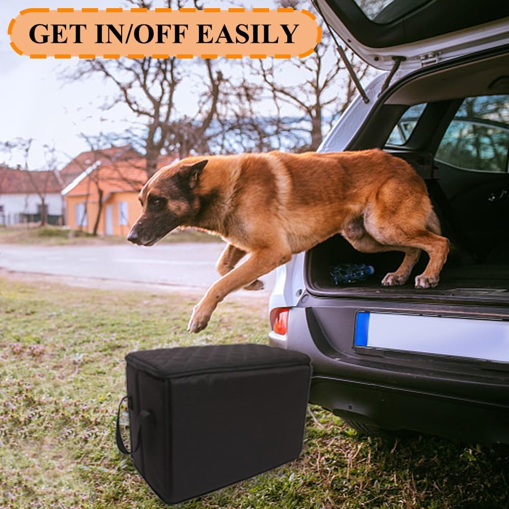 Dog Car Seat Extender with Storage, Front & Back Seat Extender for Dogs, Car Gap Seat Filler, Suitable for Dogs up to 200lbs (Medium Size: 20"x11.5"x14.5")