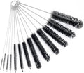 CiaraQ Bottle Cleaning Brushes, 8 Inch Nylon Tube Brush Set, Cleaner for Narrow Neck Bottles Cups with Hook, Set of 13pcs