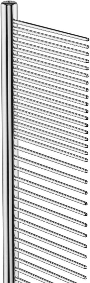 Andis 68545 Stainless Steel Pet Dematting Comb, 10in | Removes knots, mats & loose hair, lightweight balanced design, dog grooming brush accessory