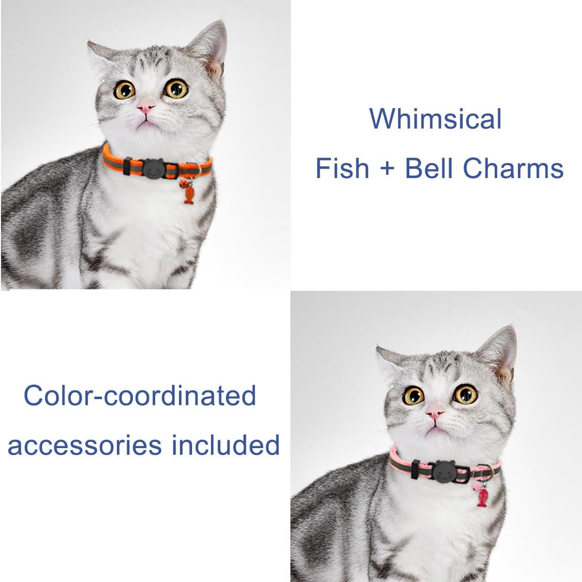 Yizepet Cat Collars, Breakaway Kitten Collar, Cute Kitty Collar in 4 Pack, Pet Supplies Accessories