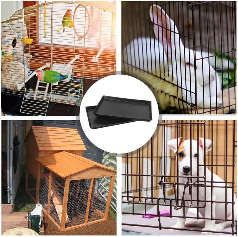 Abaodam Dog Crate Pan Replacement Leakproof Tray for Birds Dogs and Thickened Design Fits Standard Cages Pet