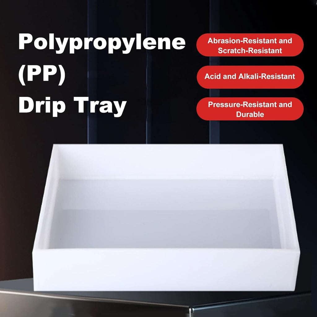 Leak-Proof Oil Drip Pan, Durable PP Plastic Tray for Dog Crates, Replacement Accessory for Home, Kitchen & Laboratories (40x20x5cm/16x8x2in)