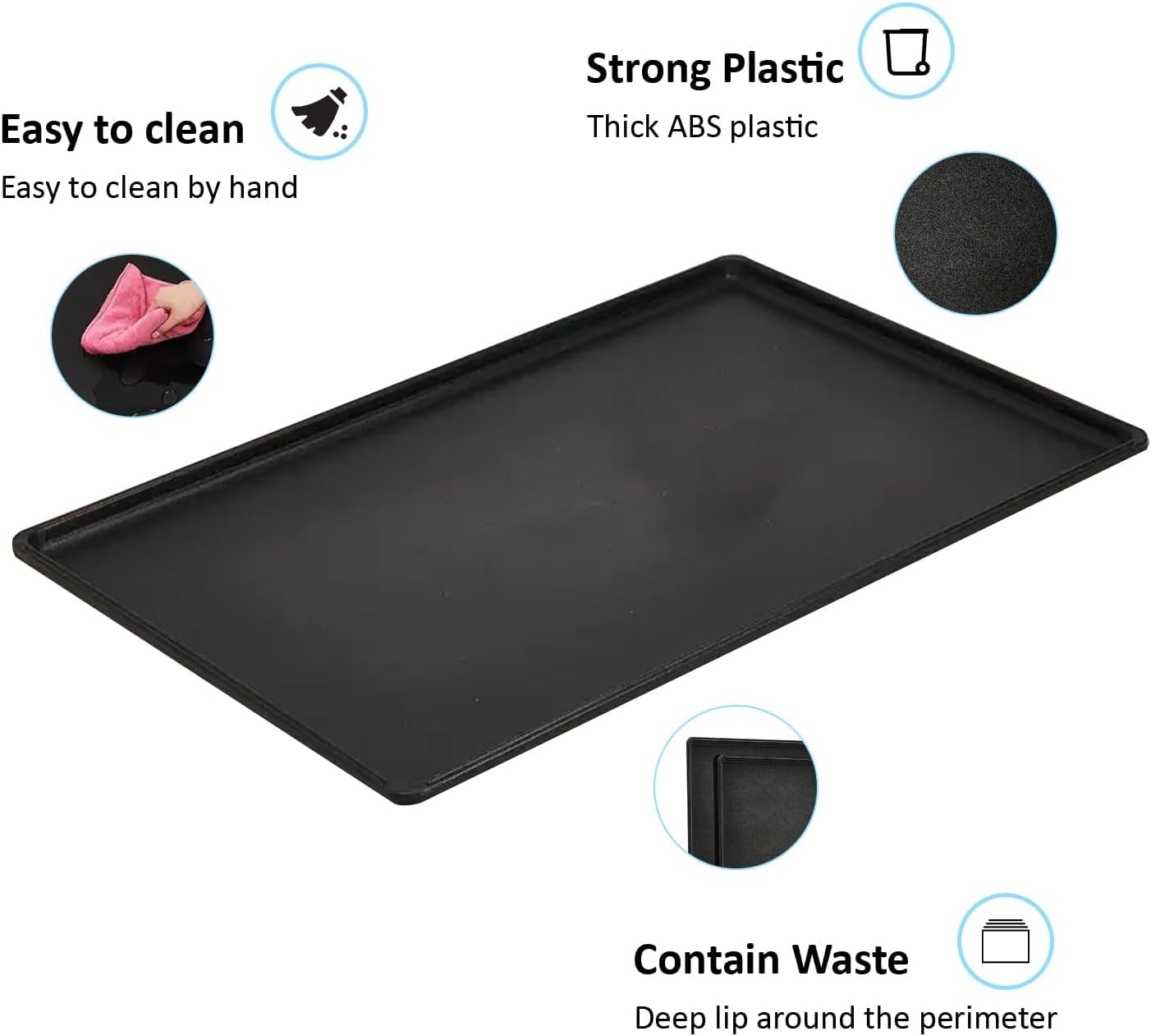 Dog Crate Tray Replacement,30-Inch Reinforced Chew-Resistant Pan,Universal Leak-Proof Tray for Dog Crates & Multi-Purpose Use, Fits Most Standard 30" Wire Crates
