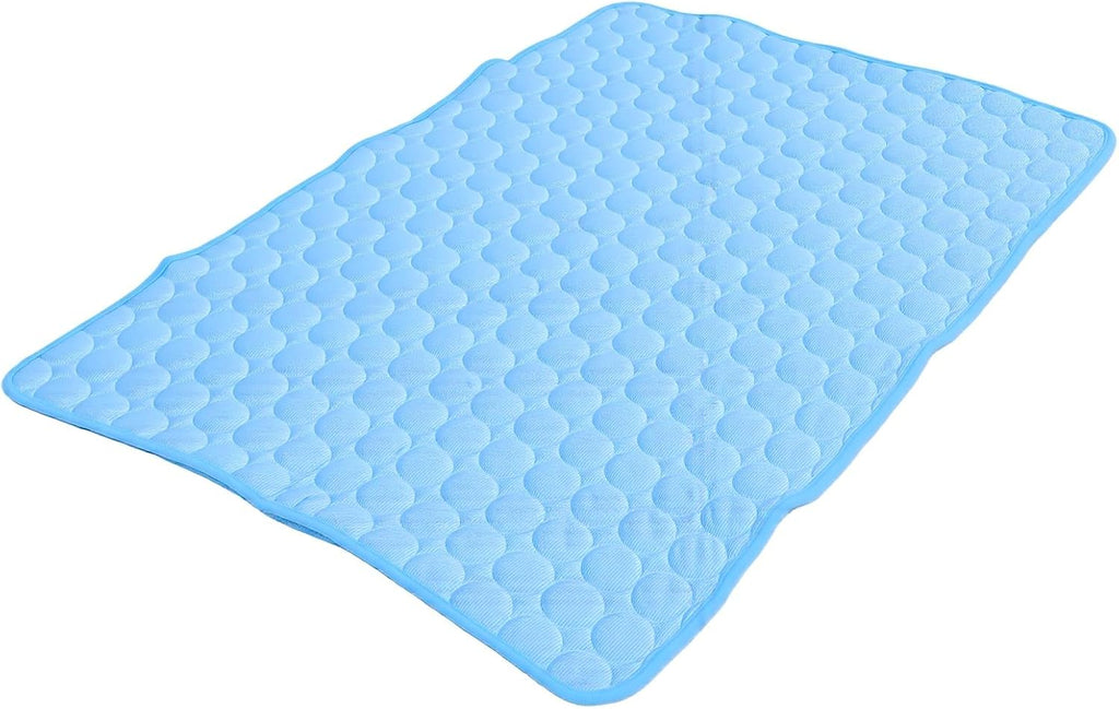GLOGLOW Pet Cooling Mat Ice Silk Non Slip 39.4 Inch Washable Cover for Dog Cat Crate Indoor Outdoor Summer Heat Stress Relief (XL)