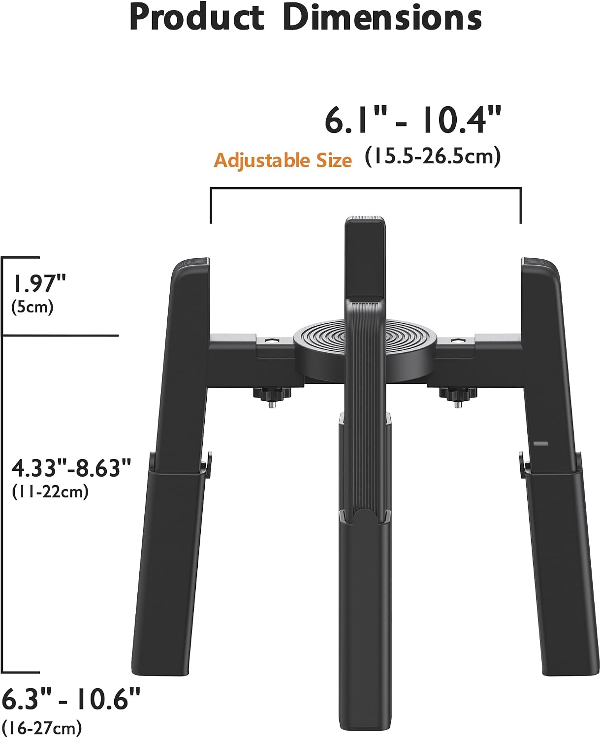 Dog Bowl Stand Full-Adjustable [2 Pack, Stand Only] | Elevated Pet Water & Food Feeder Stand for Medium and Large Pets, Raised Stable and Anti-Slip Raised Bowl