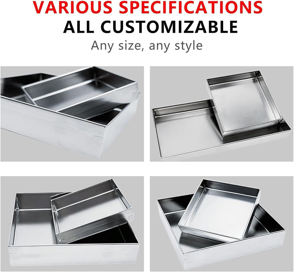 Stainless Steel Replacement Tray for Dog Crate Pet Cage Floor Pan Condensate Pan Welded Water Tight Leak Chew(100x60cm(39x24in)) 90x60cm(36x24in)