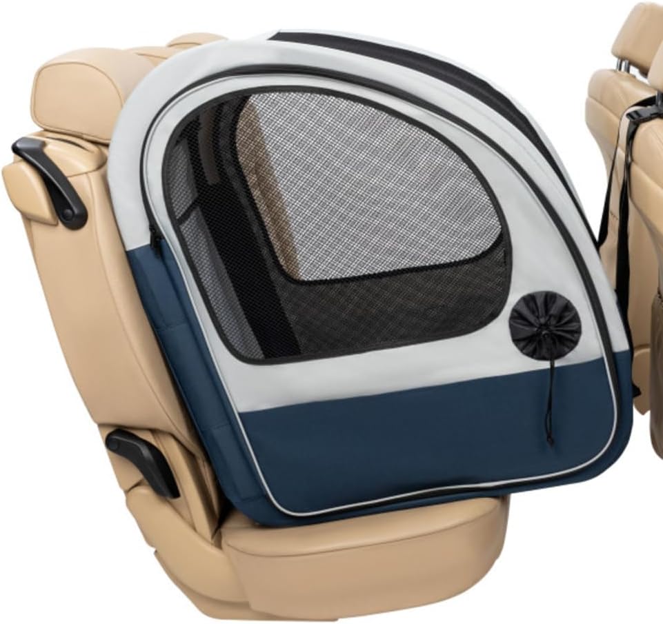 PetSafe Happy Ride Collapsible Travel Dog Crate | Mesh Sides for Ventilation, 2 Entry Doors, Removable Washable Fleece Pad Cover, Folds Flat for Storage, For Pets Up to 60 Lb