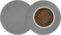 2 Pack Silicone Pet Food Mat, Small Rubber Mat for Dog Bowl, Cat Food Mat, Cat Bowl Mat Placemat Prevent for Food and Water Overflow, 9.5"x9.5"