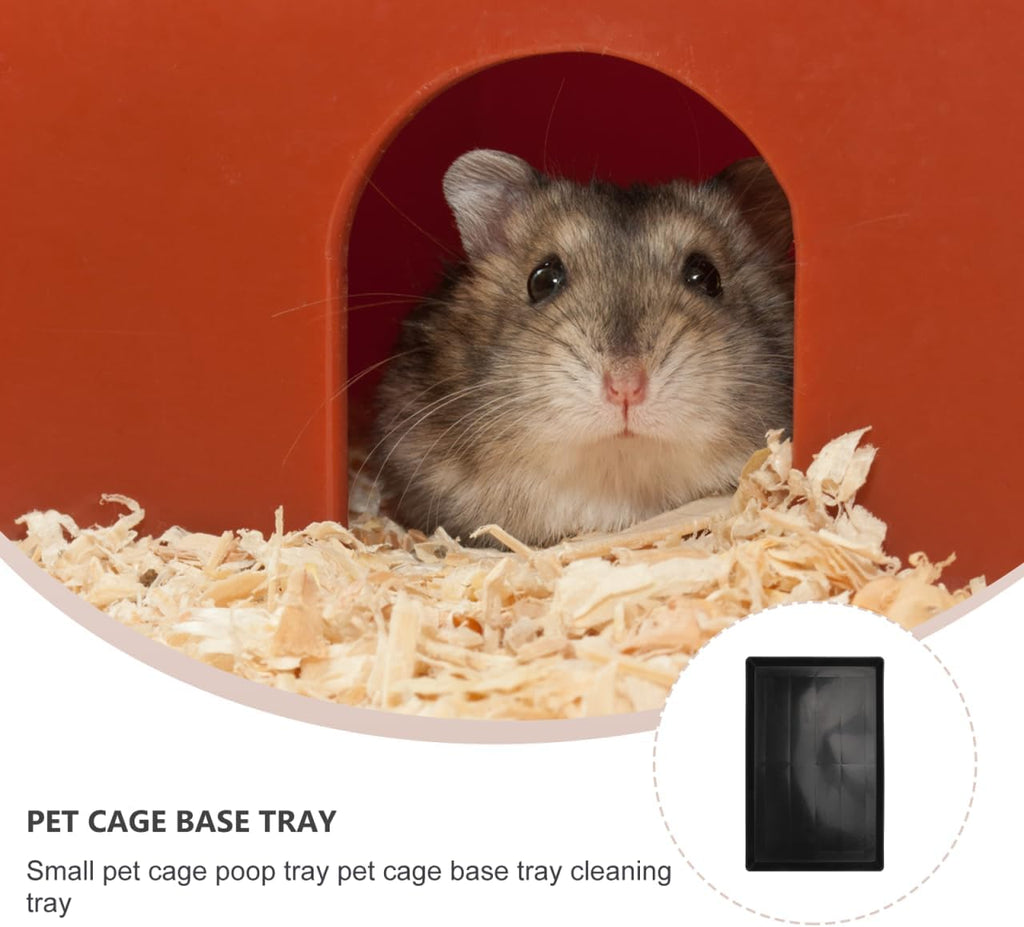 Kisangel Pet Cage Tray Plastic Dog Crate Tray Replacement Pan for Cat Crate Small Animal Cage Leakproof Stain and Odor Resistant Easy Clean Black 16.92 X 12.79 X 0.98 in