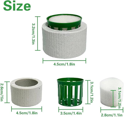 12 Pack New Upgrade Aquarium Plant Weights, Aquatic Plants Fixed Ring Set, Anti-Floating Ceramic Aquarium Plant Rings, Aquarium Landscape Decoration Fish Tank Accessories 1.8 x 1.3 Inch