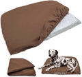 Dog Bed Cover Waterproof Replacement Machine Washable Covers for 24x18 Inch Dog Bed Heavy Duty Scratch Resistant Mattress Protector Pet Bed Cover Only Brown