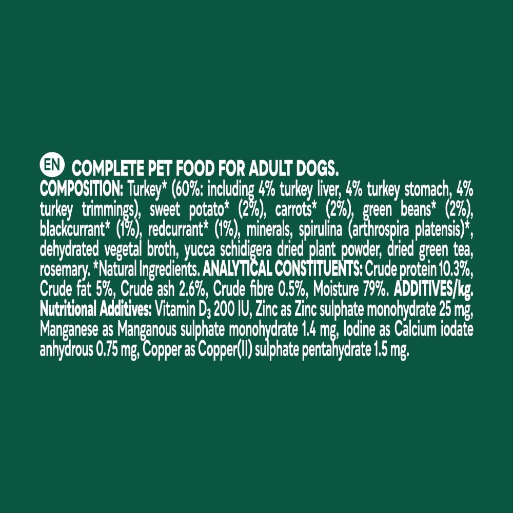 OUTERDO Country Hunter Dog Food Pouch Farm Reared Turkey (6 x 150g)