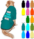 Custom Dog Clothes with Photo Name Logo Personalized Dog Sweaters for Small Medium Large Dogs Breathable Warm, Teal, XL