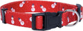 Native Pup Christmas Dog Collar- Winter Holiday Collars for Pets- Xmas Gift for Puppy- Santa, Reindeer, Snowman, Candy Cane, Red Green- Girl Boy- Small, Medium, Large Breeds(Snowman, Large)