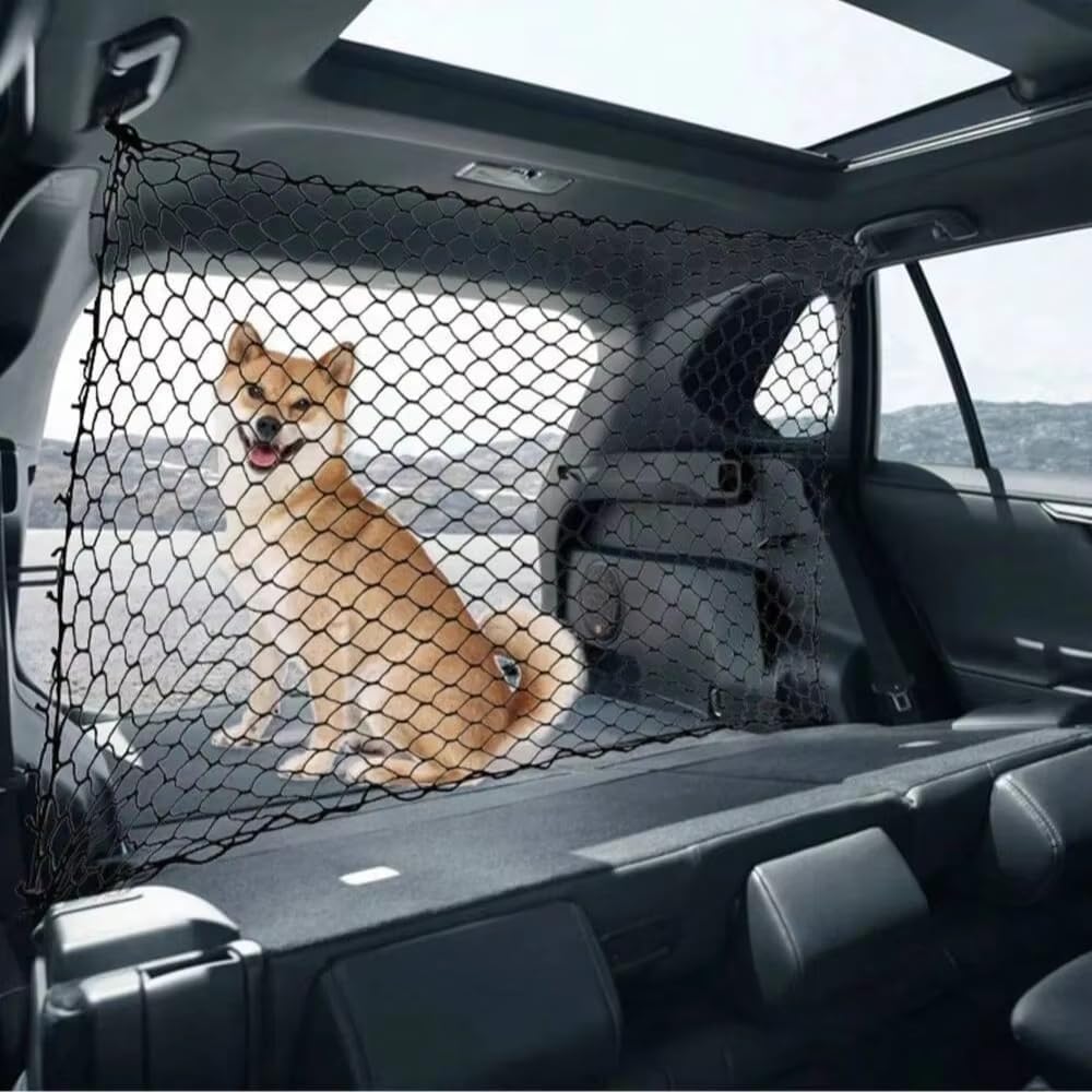 Car Dog Barrier Pet Isolation Net Guard for Jeep Grand Cherokee 2011-2021, Vehicle Backseat Divider Cargo Protector Auto Travel Gate Safety Dog Fence