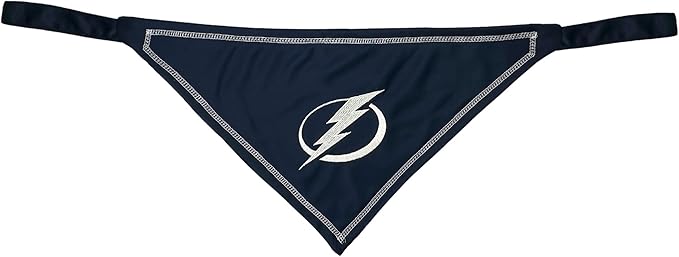 Pets First NHL Tampa Bay Lightning TIE Bandana, Size Small/Medium. Dog Bandana Scarf Bib for Pet Cat Dog. The Ultimate Game-Day, Party Bandana