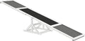 PawHut Wooden Dog Agility Seesaw for Training and Exercise, Platform Equipment Run Game Toy, Weather Resistant Pet Supplies, 83" L x 16" W x 14" H, White