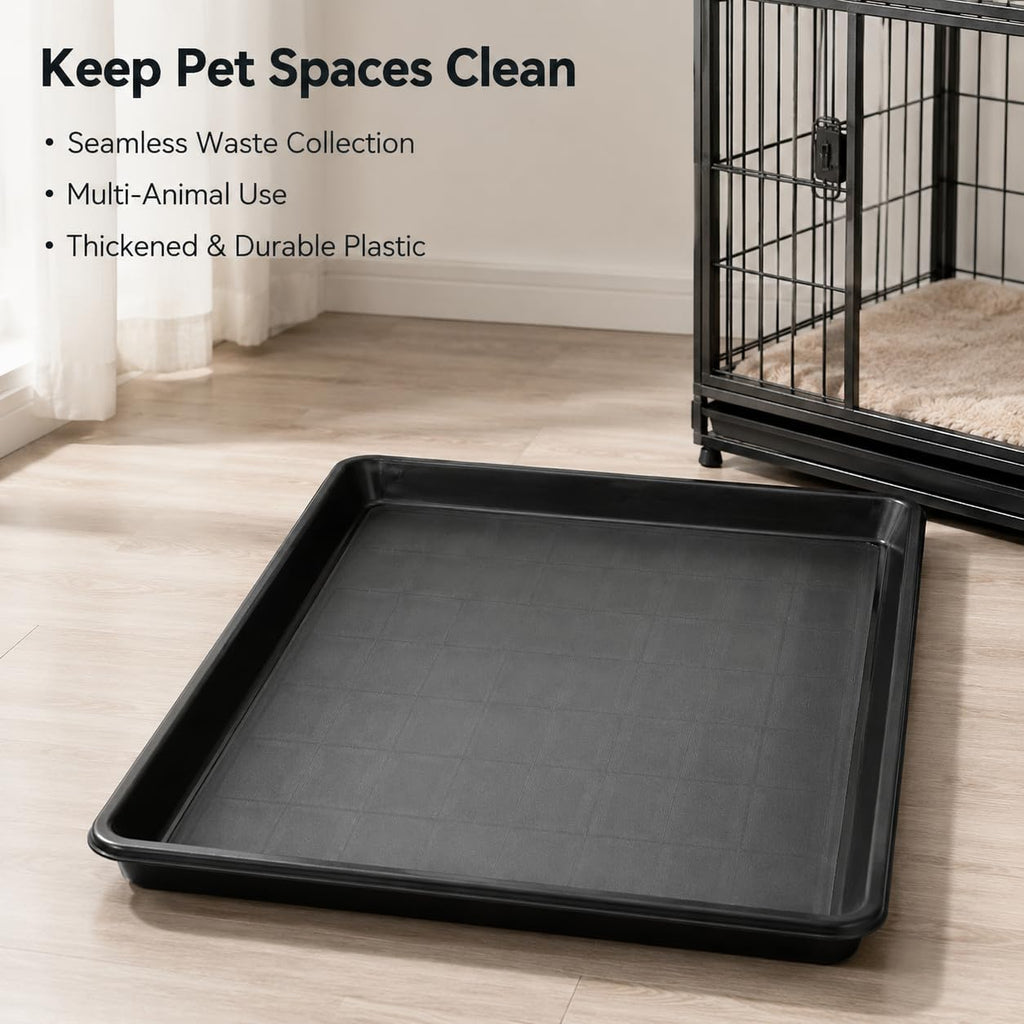 Cage Tray Pet Cage Tray Litter Pan Bottom Liner Waste Collector Leak Resistant Easy Clean Suitable for Cats Dogs Birds Chickens Ducks Home use, Length 74.5 * 59.5*High 3.5cm (R