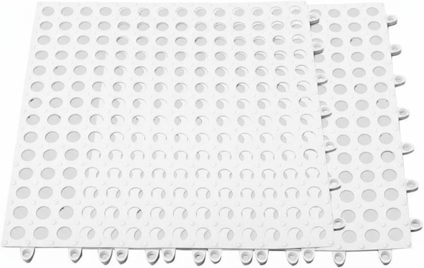 Pet Cage Mat Interlocking Floor Tile Liner Cage Mat Hutch Flooring Enclosure Pad Medical Silicone Bite Resistant with Fast Drainage Custom Cut and, White