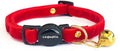 Safety Quick Release Cat Collars,Double Velvet with Bell Available in a Range Colors,Perfect for Your Kitty, Adjustable 20-30 cm