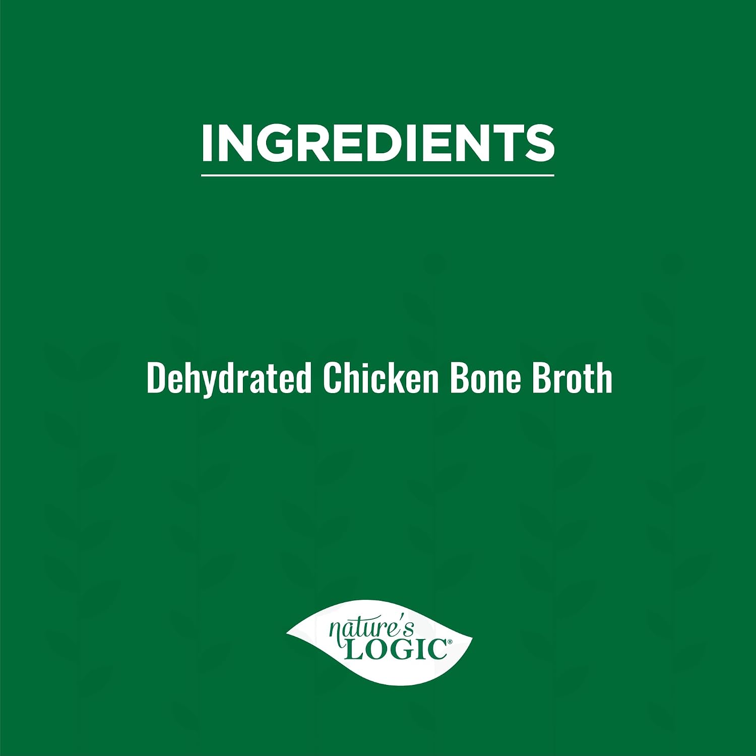 NATURE'S LOGIC Dehydrated Chicken Bone Broth Powder - Dog & Cat Topper, 6oz | 100% natural dog & cat topper, Rich in glucosamine & chondroitin, Boosts immune system, Gluten-free, No synthetic ingredients
