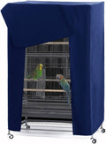 PONY DANCE Pets Product Universal Birdcage Cover Blackout & Breathable Birdcage Cover for Pets' Good Night, Small, Blue, 21 Inches L x 21 W x 28 H