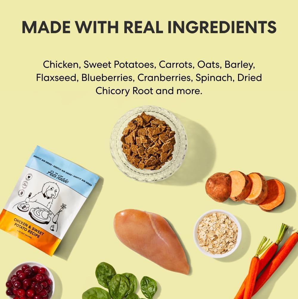 Bundle of Chicken Air-Dried Dog Food, 48oz + Chicken Air-Dried Dog Treats, 5oz + Probiotic Soft Chews Duck Flavored Gut Health Supplement for Dogs, 60 Chews (Pack of 3)