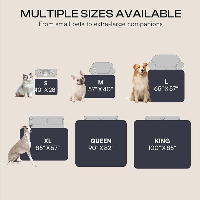 Luciphia Waterproof Pet Blanket, Liquid Pee Proof Dog Blankets for Sofa Bed Couch, Reversible Sherpa Fleece Furniture Protector Cover for Small Medium Large Dogs Cats,Dark Grey Medium（57" x 40"）