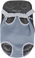 Leconpet Pet Carrier Backpack, Legs Out Adjustable Pet Front Cat Dog Carrier Backpack, Easy-Fit Dog Travel Backpack Carrier for Hiking Camping for Small Medium Puppies Cats (L, Light Grey)