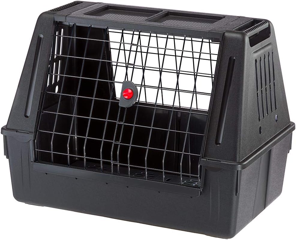 Ferplast – Atlas Car Scenic 80 – Dog Carrier – Maximum Visibility, Double Sliding Door, Draining Mat – 82 x 51 x 61 cm – Max 20 kg