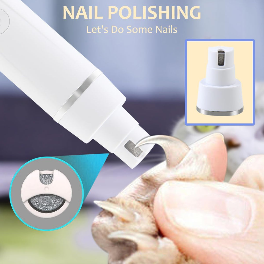 Dog Clippers for Grooming, Low Noise Dog Nail Grinder,Cordless Trimmers Dog Grooming Kit, 6 Length Guards 3 Blade Heads, pet Nail Trimmer for Cats or Dog Eyes, Ears, Face,Rump,Nail,Body