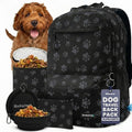 Dog Travel Backpack for Supplies - Dog Diaper Bag with Travel Bowls | 2 BPA-Free Bowls; Food Container & Treat Pouch; Placemat; Laptop Sleeve; Poop Bag Dispenser, Hiking, Camping & Road Trips,
