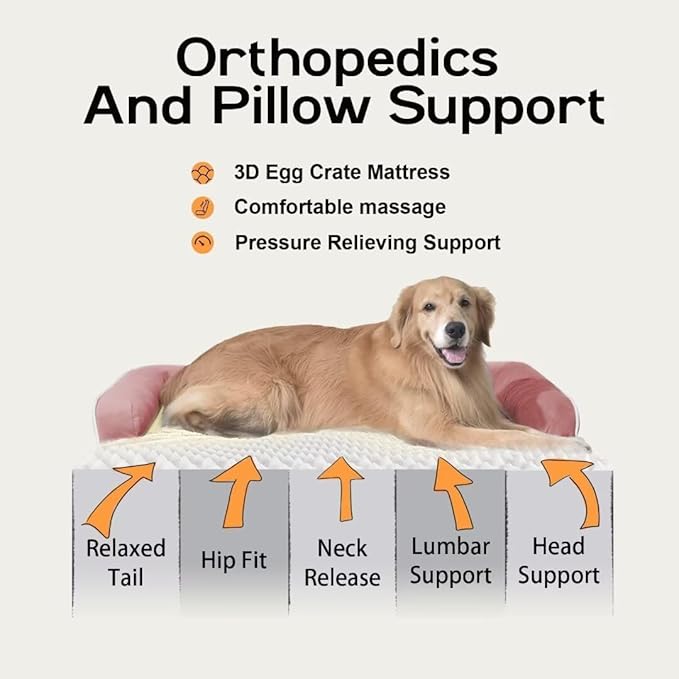 Small Dog Bed Orthopedic Washable Cat Bed Memory Foam Small Couch Sofa Indoor Comfy Pet Beds with Waterproof Removable Cover & Non-Slip Bottom