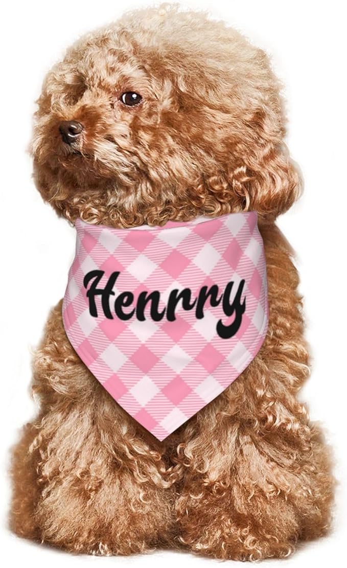 Custom Pet Scarf Personalized Dog Bandana with Name Personalized Add Your Text Bibs Triangle Head Scarfs Gift for Small Medium Large Dogs Cats Baby Puppy Pets Accessories