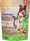 Nutri Bites Freeze Dried Beef Liver Dog & Cat Treats, Single Ingredient