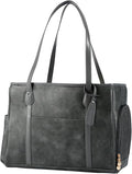 Stylish Dog Purse Carrier, Leather Pet Carrier Bag for Small Dogs Cats Puppy, Airline Approved Soft-Sided Carrier Grey