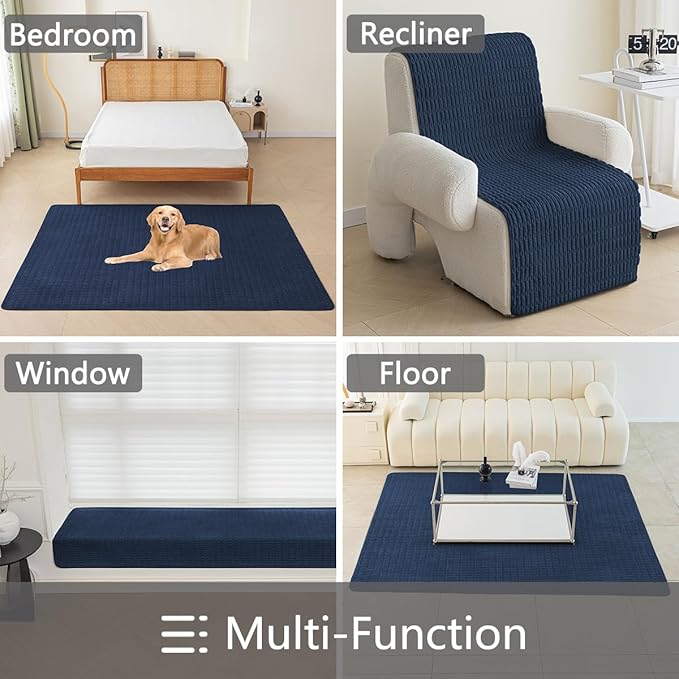 Muamar Dog Bed Cover Sofa Protector,Anti Slip Waterproof Sofa Covers for Living Room Couch Covers,Sofa Mat,Seat Cover, Dog Mat,Pet Pad for Furniture 1 Piece (60x70 inch, Dark Blue)
