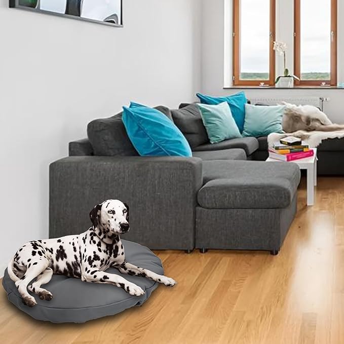 Dog Bed Cover Waterproof Replacement Machine Washable Covers for Dog Bed Heavy Duty Scratch Resistant Mattress Protector Pet Bed Round 24x24 Inch Cover Only